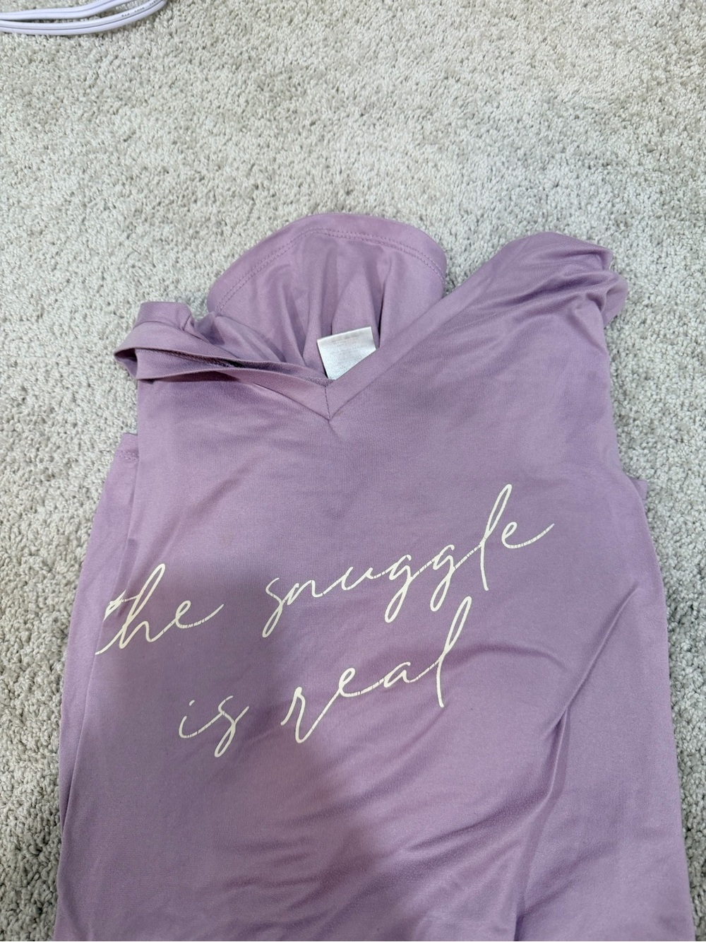 Lavender Sleep Tank with Script Slogan